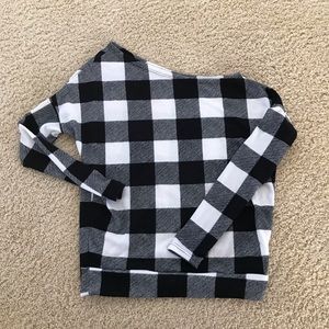 Buffalo Plaid Off Shoulder shirt